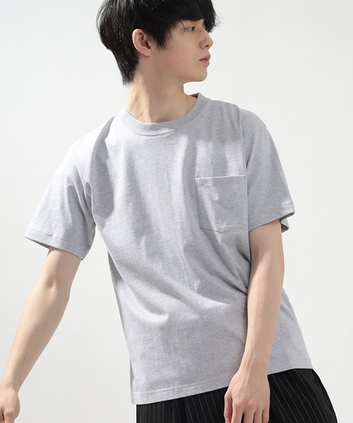 HANES(ヘインズ)の「【Hanes/ヘインズ】 BEEFY-T ポケットTシャツ クルーネック Tシャツ ユニセックス/無地(Tシャツ/カットソー・メンズ・ホワイト/ブラック/グレー/ネイビー・L/M/XL/S)」の9枚目の写真