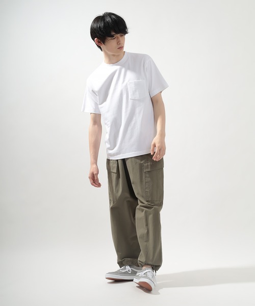 HANES(ヘインズ)の「【Hanes/ヘインズ】 BEEFY-T ポケットTシャツ クルーネック Tシャツ ユニセックス/無地(Tシャツ/カットソー・メンズ・ホワイト/ブラック/グレー/ネイビー・L/M/XL/S)」の6枚目の写真