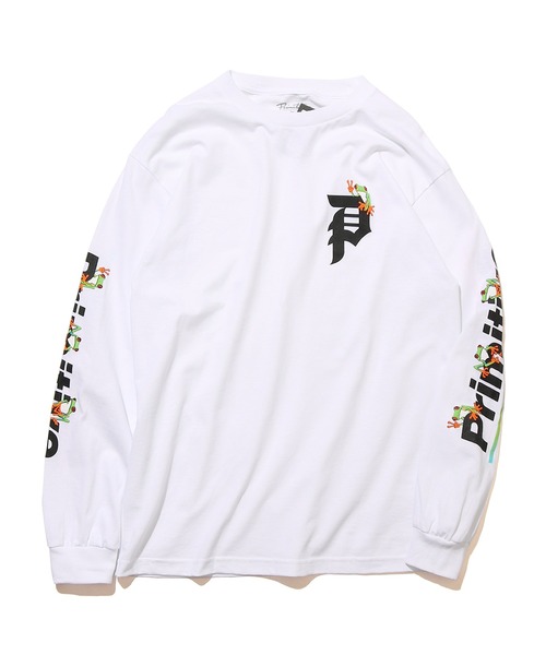 PRIMITIVE(プリミティブ)の「PRIMITIVE/プリミティブ GAMMA L/S TEE ロンT/長袖Tシャツ(Tシャツ/カットソー・メンズ・ホワイト/ブラック・M/XL/L)」の2枚目の写真