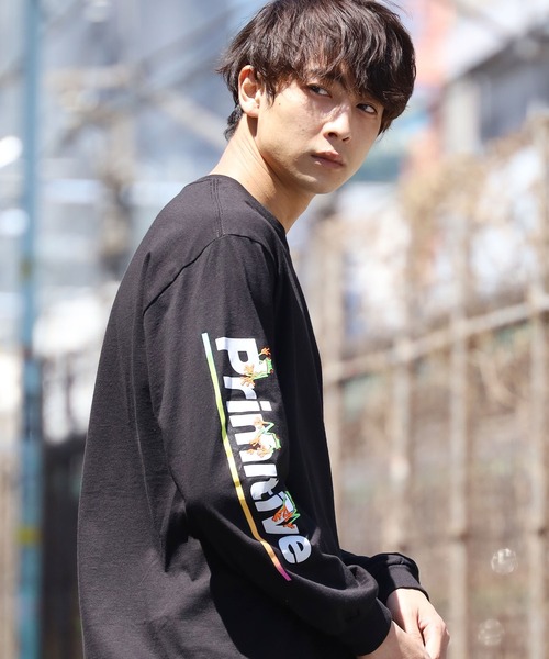 PRIMITIVE(プリミティブ)の「PRIMITIVE/プリミティブ GAMMA L/S TEE ロンT/長袖Tシャツ(Tシャツ/カットソー・メンズ・ホワイト/ブラック・M/XL/L)」の1枚目の写真