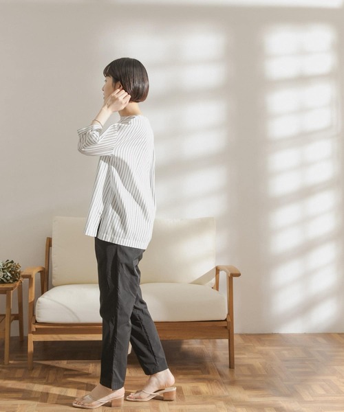 FORK&SPOON(フォークアンドスプーン)の「FORK&SPOON ストレッチイージーサイドスリットパンツ(その他パンツ・レディース・ブラック/カーキ・1/2)」の16枚目の写真