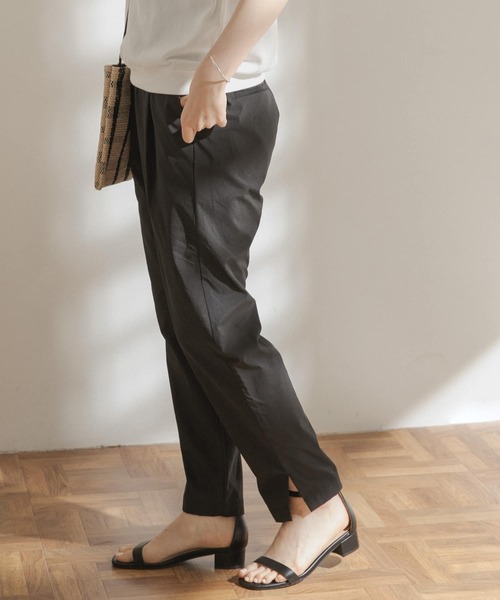 FORK&SPOON(フォークアンドスプーン)の「FORK&SPOON ストレッチイージーサイドスリットパンツ(その他パンツ・レディース・ブラック/カーキ・1/2)」の21枚目の写真