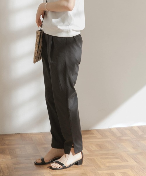 FORK&SPOON(フォークアンドスプーン)の「FORK&SPOON ストレッチイージーサイドスリットパンツ(その他パンツ・レディース・ブラック/カーキ・1/2)」の22枚目の写真