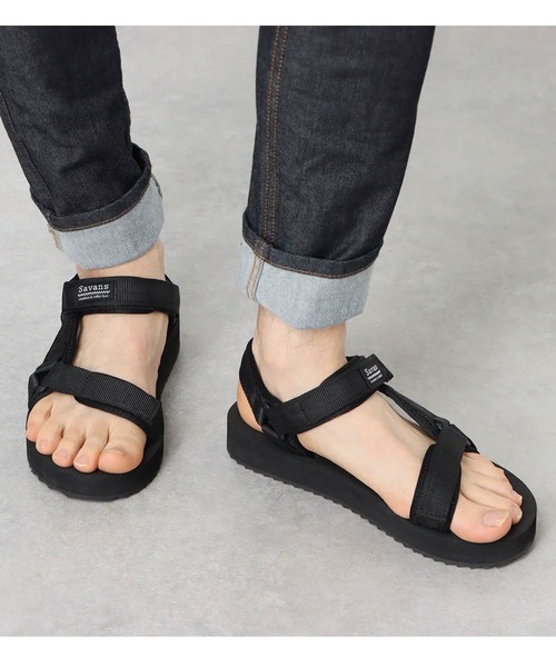 BARNSsohostreet（バーンズソーホーストリート）の「Savans ｻﾝﾀﾞﾙ SA-391800（サンダル・レディース・ブラック/ベージュ・23.0cm/24.0cm/25.0cm/26.0cm/27.0cm/28.0cm）」の7枚目の写真