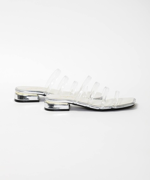 AS KNOW AS PINKY（アズノゥアズピンキー）の「クリアなチューブミュール（サンダル・レディース・シルバー/ブラウン系その他・M/L）」の3枚目の写真