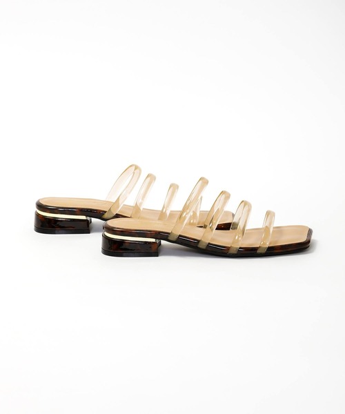 AS KNOW AS PINKY（アズノゥアズピンキー）の「クリアなチューブミュール（サンダル・レディース・シルバー/ブラウン系その他・M/L）」の6枚目の写真