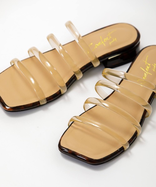 AS KNOW AS PINKY（アズノゥアズピンキー）の「クリアなチューブミュール（サンダル・レディース・シルバー/ブラウン系その他・M/L）」の8枚目の写真