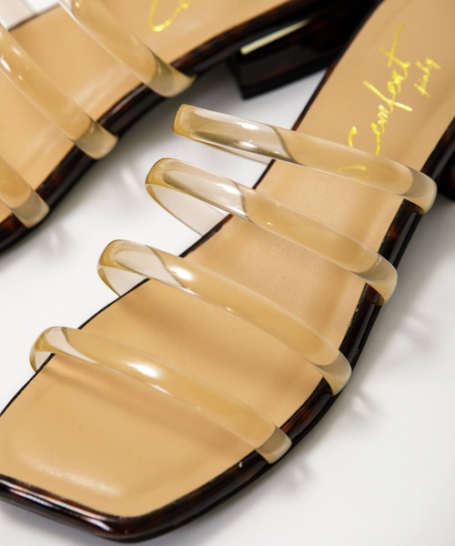 AS KNOW AS PINKY（アズノゥアズピンキー）の「クリアなチューブミュール（サンダル・レディース・シルバー/ブラウン系その他・M/L）」の10枚目の写真