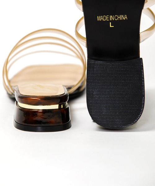 AS KNOW AS PINKY（アズノゥアズピンキー）の「クリアなチューブミュール（サンダル・レディース・シルバー/ブラウン系その他・M/L）」の12枚目の写真