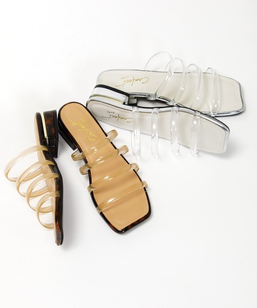 AS KNOW AS PINKY（アズノゥアズピンキー）の「クリアなチューブミュール（サンダル・レディース・シルバー/ブラウン系その他・M/L）」の14枚目の写真