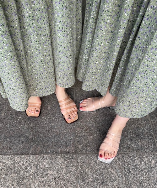 AS KNOW AS PINKY（アズノゥアズピンキー）の「クリアなチューブミュール（サンダル・レディース・シルバー/ブラウン系その他・M/L）」の17枚目の写真