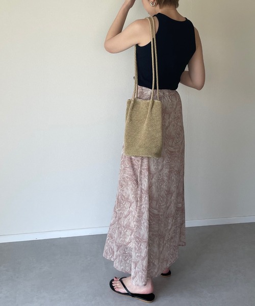 y/m by misato（イムバイミサト）の「マーブル柄マーメイドスカート（スカート・レディース・オレンジ/グリーン・FREE）」の13枚目の写真