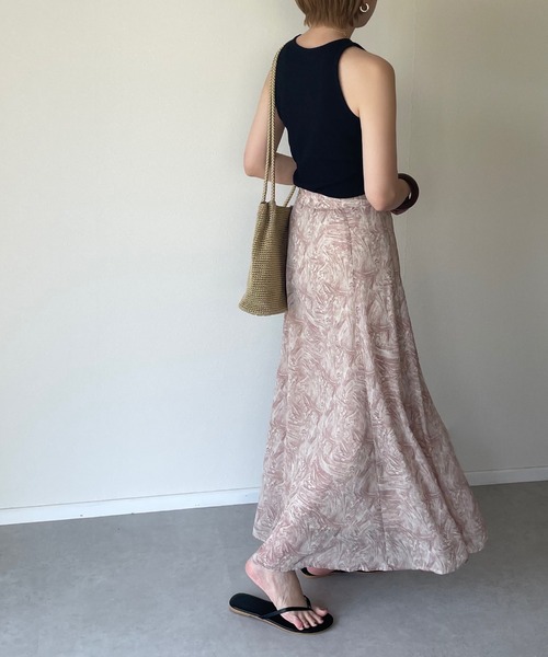 y/m by misato（イムバイミサト）の「マーブル柄マーメイドスカート（スカート・レディース・オレンジ/グリーン・FREE）」の16枚目の写真