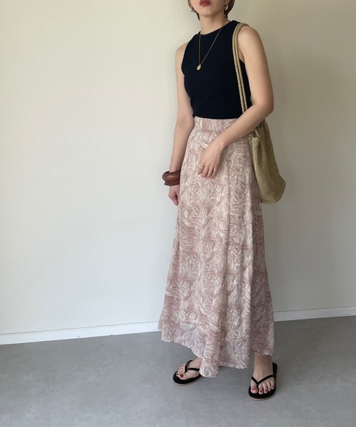 y/m by misato（イムバイミサト）の「マーブル柄マーメイドスカート（スカート・レディース・オレンジ/グリーン・FREE）」の14枚目の写真