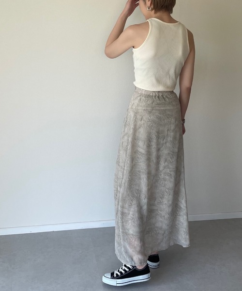 y/m by misato（イムバイミサト）の「マーブル柄マーメイドスカート（スカート・レディース・オレンジ/グリーン・FREE）」の12枚目の写真