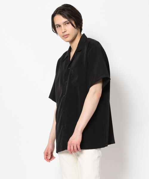 BEAVER（ビーバー）の「CalTop / キャルトップ　OPEN COLLAR S/S SHIRT　オープンカラーSSシャツ（シャツ/ブラウス・メンズ・ベージュ/ネイビー/ブラック・X-LARGE/MEDIUM/LARGE）」の2枚目の写真