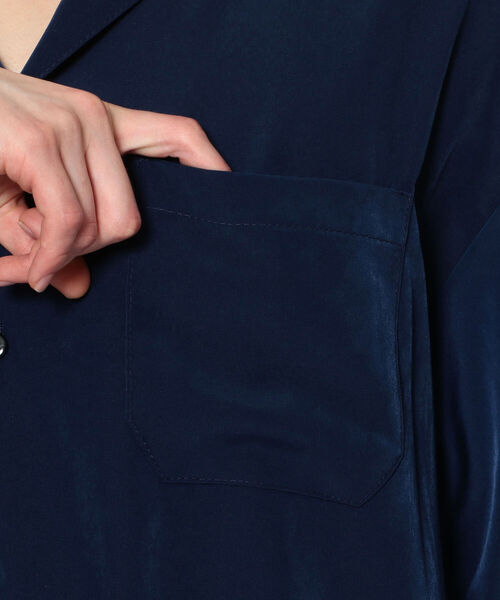 BEAVER（ビーバー）の「CalTop / キャルトップ　OPEN COLLAR S/S SHIRT　オープンカラーSSシャツ（シャツ/ブラウス・メンズ・ベージュ/ネイビー/ブラック・X-LARGE/MEDIUM/LARGE）」の7枚目の写真