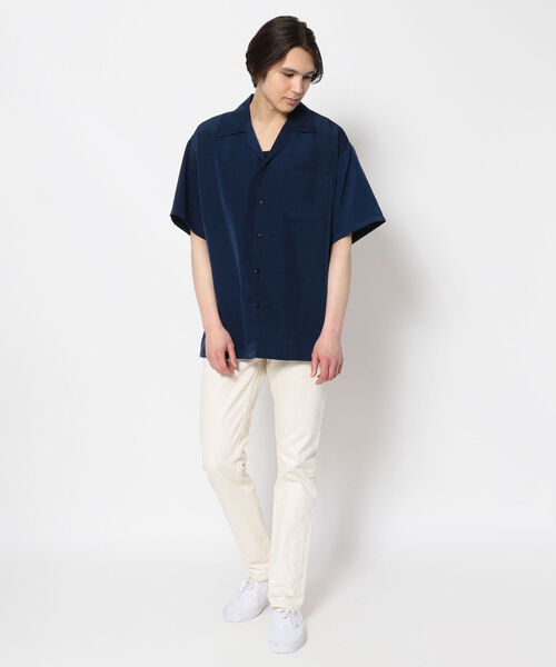 BEAVER（ビーバー）の「CalTop / キャルトップ　OPEN COLLAR S/S SHIRT　オープンカラーSSシャツ（シャツ/ブラウス・メンズ・ベージュ/ネイビー/ブラック・X-LARGE/MEDIUM/LARGE）」の11枚目の写真
