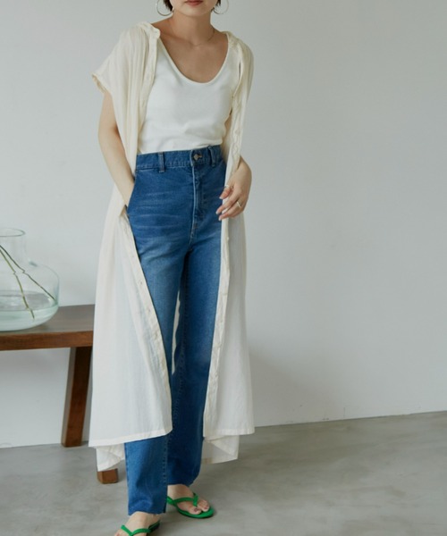 Auntie Rosa Holiday（アンティローザホリデー）の「カップ付きリブタンクトップ（タンクトップ・レディース・アイボリー/ブラック/ホワイト・MEDIUM/SMALL）」の10枚目の写真