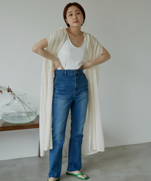 Auntie Rosa Holiday（アンティローザホリデー）の「カップ付きリブタンクトップ（タンクトップ・レディース・アイボリー/ブラック/ホワイト・MEDIUM/SMALL）」の11枚目の写真