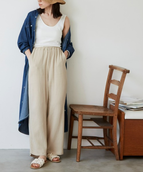 Auntie Rosa Holiday（アンティローザホリデー）の「カップ付きリブタンクトップ（タンクトップ・レディース・アイボリー/ブラック/ホワイト・MEDIUM/SMALL）」の4枚目の写真