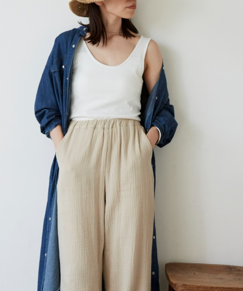 Auntie Rosa Holiday（アンティローザホリデー）の「カップ付きリブタンクトップ（タンクトップ・レディース・アイボリー/ブラック/ホワイト・MEDIUM/SMALL）」の5枚目の写真