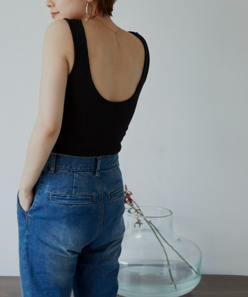 Auntie Rosa Holiday（アンティローザホリデー）の「カップ付きリブタンクトップ（タンクトップ・レディース・アイボリー/ブラック/ホワイト・MEDIUM/SMALL）」の16枚目の写真