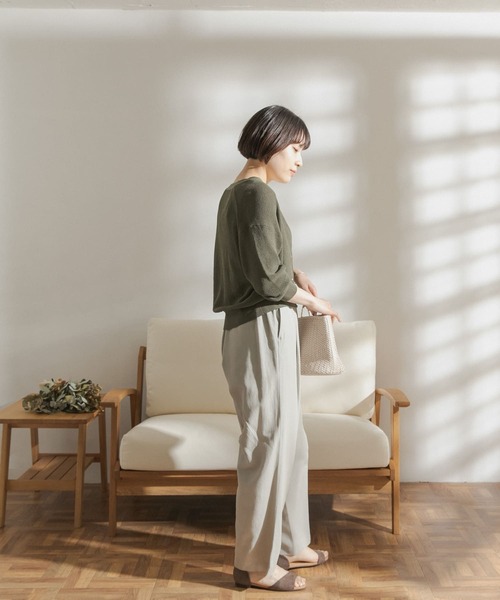 FORK&SPOON（フォークアンドスプーン）の「FORK&SPOON　ペーパーニットカーディガン（カーディガン/ボレロ・レディース・ブラック/カーキ/ライトベージュ・ONE）」の11枚目の写真