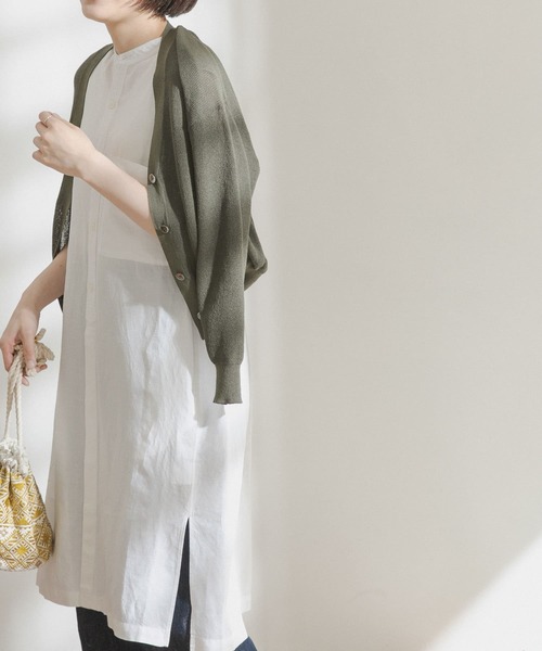 FORK&SPOON（フォークアンドスプーン）の「FORK&SPOON　ペーパーニットカーディガン（カーディガン/ボレロ・レディース・ブラック/カーキ/ライトベージュ・ONE）」の15枚目の写真