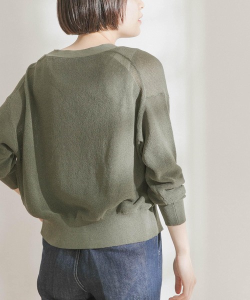 FORK&SPOON（フォークアンドスプーン）の「FORK&SPOON　ペーパーニットカーディガン（カーディガン/ボレロ・レディース・ブラック/カーキ/ライトベージュ・ONE）」の17枚目の写真