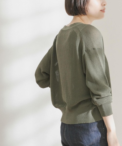 FORK&SPOON（フォークアンドスプーン）の「FORK&SPOON　ペーパーニットカーディガン（カーディガン/ボレロ・レディース・ブラック/カーキ/ライトベージュ・ONE）」の18枚目の写真