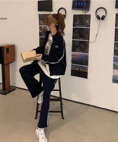 HALEY PESCA(ヘーリーペスカ)の「HALEY PESCA/ラインジャージセットアップ(セットアップ・レディース・グレー/ブラック・FREE)」の13枚目の写真