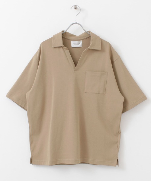 URBAN RESEARCH DOORS(アーバンリサーチドアーズ)の「スキッパーシャツ(Tシャツ/カットソー・メンズ・ブラック/ベージュ系その他・38/40)」の11枚目の写真