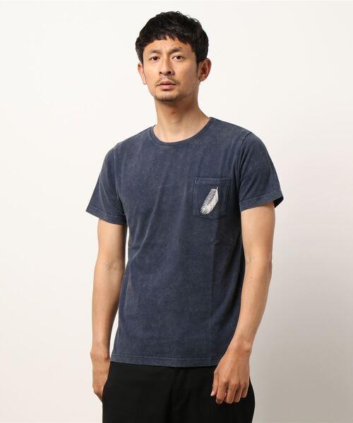 CERCA（チェルカ）の「RM/ボタニカル刺繍　半袖Tシャツ（Tシャツ/カットソー・メンズ・ホワイト/ピンク/ネイビー/ライトブルー・MEDIUM/LARGE）」の14枚目の写真