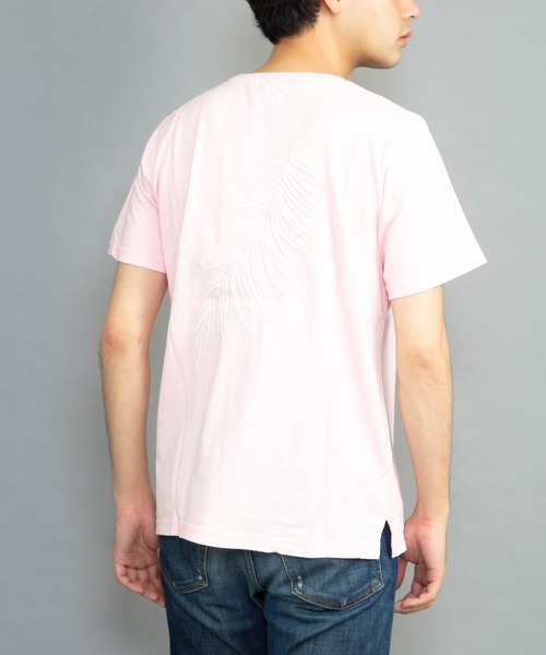 CERCA（チェルカ）の「RM/ボタニカル刺繍　半袖Tシャツ（Tシャツ/カットソー・メンズ・ホワイト/ピンク/ネイビー/ライトブルー・MEDIUM/LARGE）」の11枚目の写真