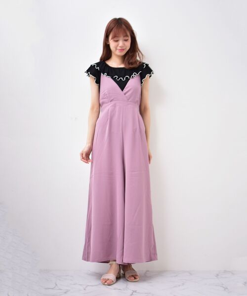 MAJESTIC LEGON（マジェスティックレゴン）の「キャミフレアサロペット（サロペット/オーバーオール・レディース・ブラック/サックスブルー/ピンク・MEDIUM）」の19枚目の写真