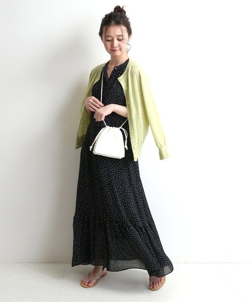 SLOBE IENA（スローブイエナ）の「【ESLOW/エスロー】ドローストリングショルダーバッグ◆（ショルダーバッグ・レディース・ホワイト/ブラック/パープル/キャメル・FREE）」の12枚目の写真