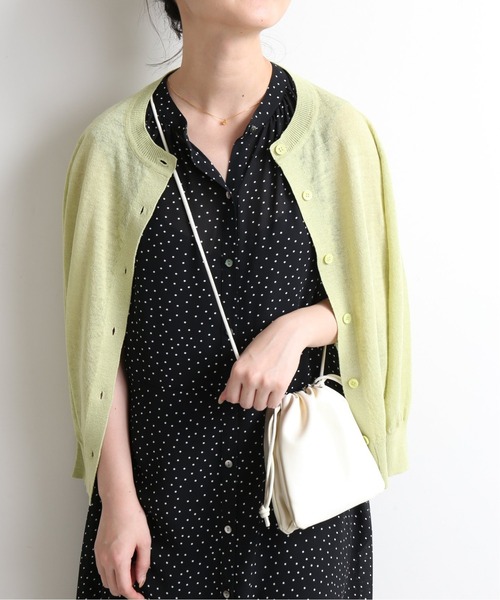 SLOBE IENA（スローブイエナ）の「【ESLOW/エスロー】ドローストリングショルダーバッグ◆（ショルダーバッグ・レディース・ホワイト/ブラック/パープル/キャメル・FREE）」の7枚目の写真