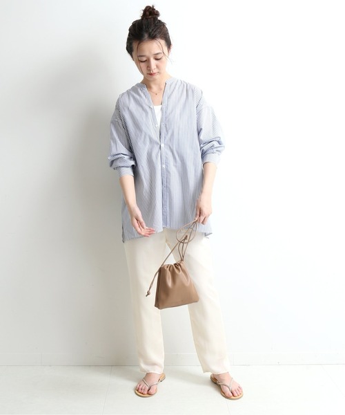 SLOBE IENA（スローブイエナ）の「【ESLOW/エスロー】ドローストリングショルダーバッグ◆（ショルダーバッグ・レディース・ホワイト/ブラック/パープル/キャメル・FREE）」の8枚目の写真