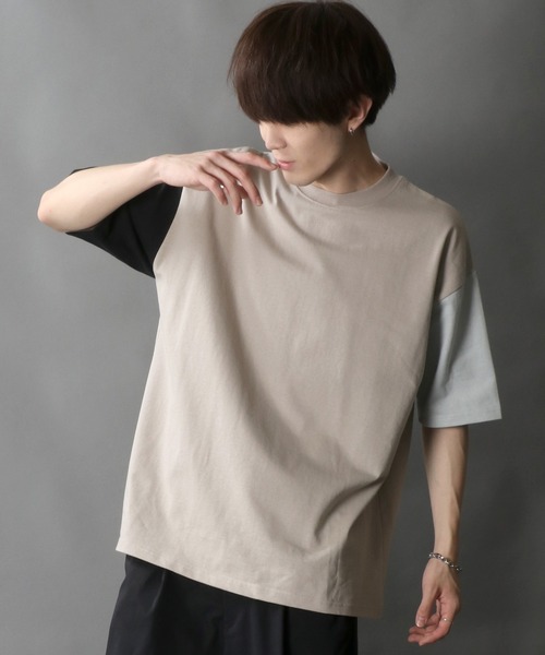 SITRY（シトリー）の「Loose silhouette Heavy weight T-shirt/ルーズシルエット ヘビーウェイト Ｔシャツ（Tシャツ/カットソー・メンズ・ホワイト系その他/ブラック系その他/ベージュ系その他/ブラック/オフホワイト/グリーン/グレイッシュベージュ/スモークピンク/グレイッシュブルー・M/L）」の5枚目の写真