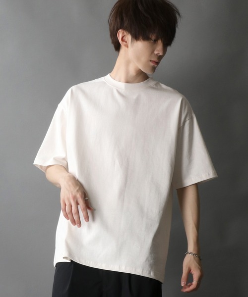 SITRY（シトリー）の「Loose silhouette Heavy weight T-shirt/ルーズシルエット ヘビーウェイト Ｔシャツ（Tシャツ/カットソー・メンズ・ホワイト系その他/ブラック系その他/ベージュ系その他/ブラック/オフホワイト/グリーン/グレイッシュベージュ/スモークピンク/グレイッシュブルー・M/L）」の2枚目の写真
