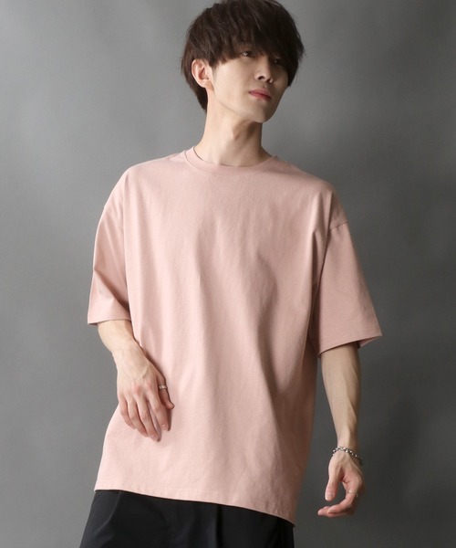 SITRY（シトリー）の「Loose silhouette Heavy weight T-shirt/ルーズシルエット ヘビーウェイト Ｔシャツ（Tシャツ/カットソー・メンズ・ホワイト系その他/ブラック系その他/ベージュ系その他/ブラック/オフホワイト/グリーン/グレイッシュベージュ/スモークピンク/グレイッシュブルー・M/L）」の9枚目の写真