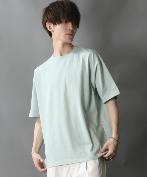 SITRY（シトリー）の「Loose silhouette Heavy weight T-shirt/ルーズシルエット ヘビーウェイト Ｔシャツ（Tシャツ/カットソー・メンズ・ホワイト系その他/ブラック系その他/ベージュ系その他/ブラック/オフホワイト/グリーン/グレイッシュベージュ/スモークピンク/グレイッシュブルー・M/L）」の7枚目の写真