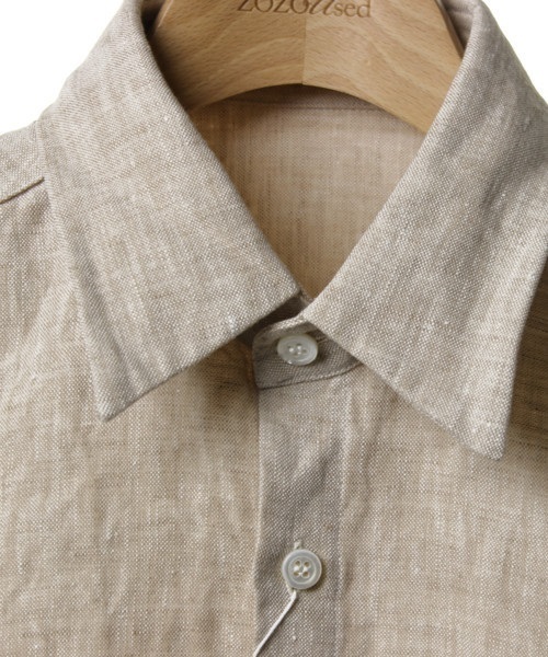 CICATA（シカタ）の「麻長袖シャツ（シャツ/ブラウス・メンズ・ブラウン・1）」の3枚目の写真