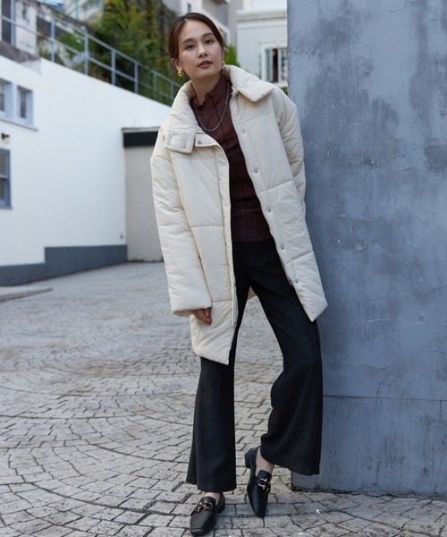 NEUNA（ヌナ）の「【襟部分取り外し可能】3wayダウンジャケット/コート（ダウンジャケット/コート・レディース・ブラック/アイボリー・FREE）」の5枚目の写真