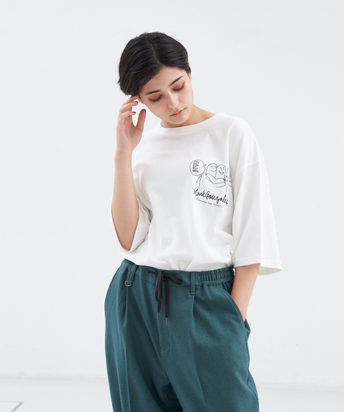Mark Gonzales（マーク・ゴンザレス）の「【Mark Gonzales / マークゴンザレス】 別注 モノクロ バックプリント Tシャツ（Tシャツ/カットソー・メンズ・ホワイト/ブラック/ベージュ/ライラック・46/48）」の15枚目の写真
