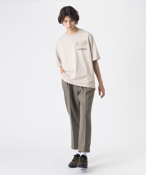 Mark Gonzales（マーク・ゴンザレス）の「【Mark Gonzales / マークゴンザレス】 別注 モノクロ バックプリント Tシャツ（Tシャツ/カットソー・メンズ・ホワイト/ブラック/ベージュ/ライラック・46/48）」の16枚目の写真