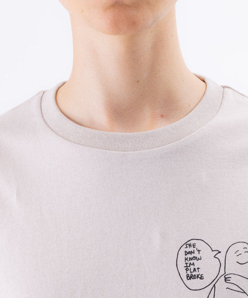 Mark Gonzales（マーク・ゴンザレス）の「【Mark Gonzales / マークゴンザレス】 別注 モノクロ バックプリント Tシャツ（Tシャツ/カットソー・メンズ・ホワイト/ブラック/ベージュ/ライラック・46/48）」の12枚目の写真