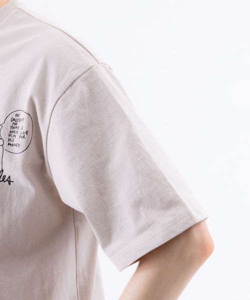 Mark Gonzales（マーク・ゴンザレス）の「【Mark Gonzales / マークゴンザレス】 別注 モノクロ バックプリント Tシャツ（Tシャツ/カットソー・メンズ・ホワイト/ブラック/ベージュ/ライラック・46/48）」の19枚目の写真