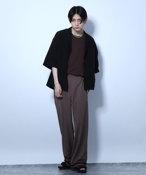 HARE（ハレ）の「ベルベットダブルラインパンツ(HARE)（その他パンツ・メンズ・ブラウン系その他/ブラック・SMALL/MEDIUM）」の5枚目の写真